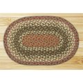 Earth Rugs Olive-Burgundy-Gray Round Swatch 46-024